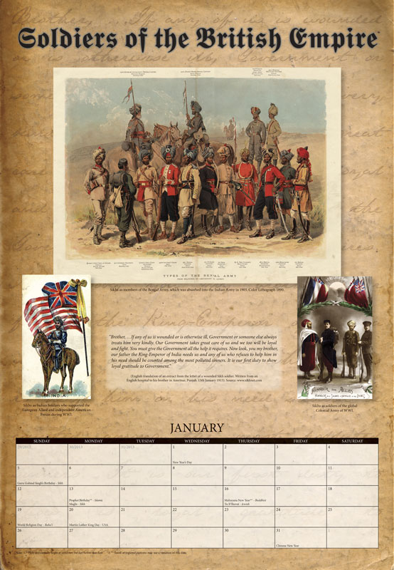 January: Soldiers of the British Empire