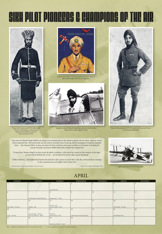 April: Sikh Pilot Pioneers & Champions of the Air
