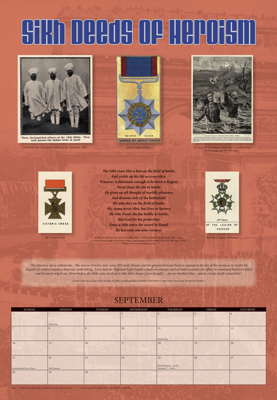 September: Sikh Deeds of Heroism