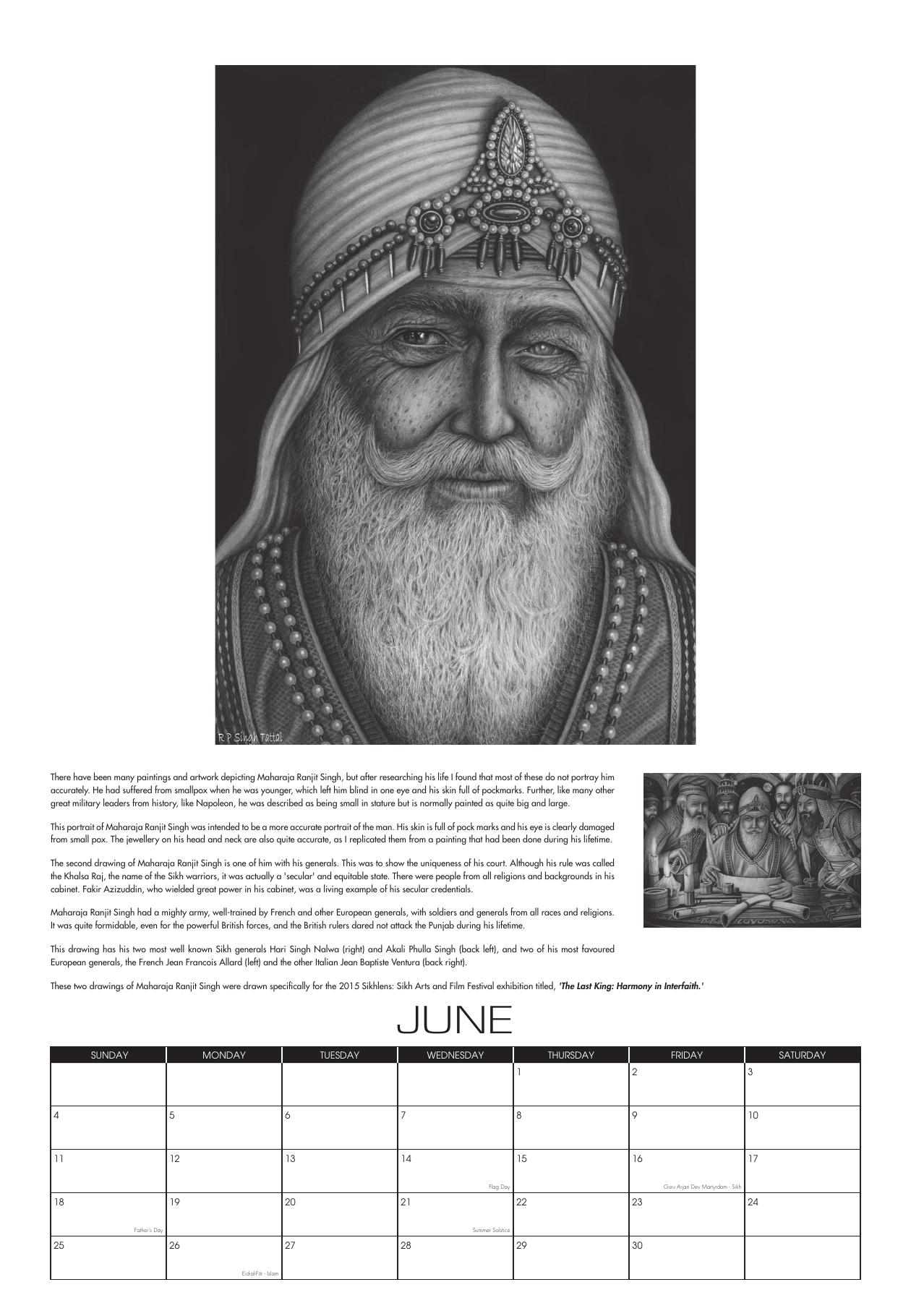 June: Maharaja Ranjit Singh And General