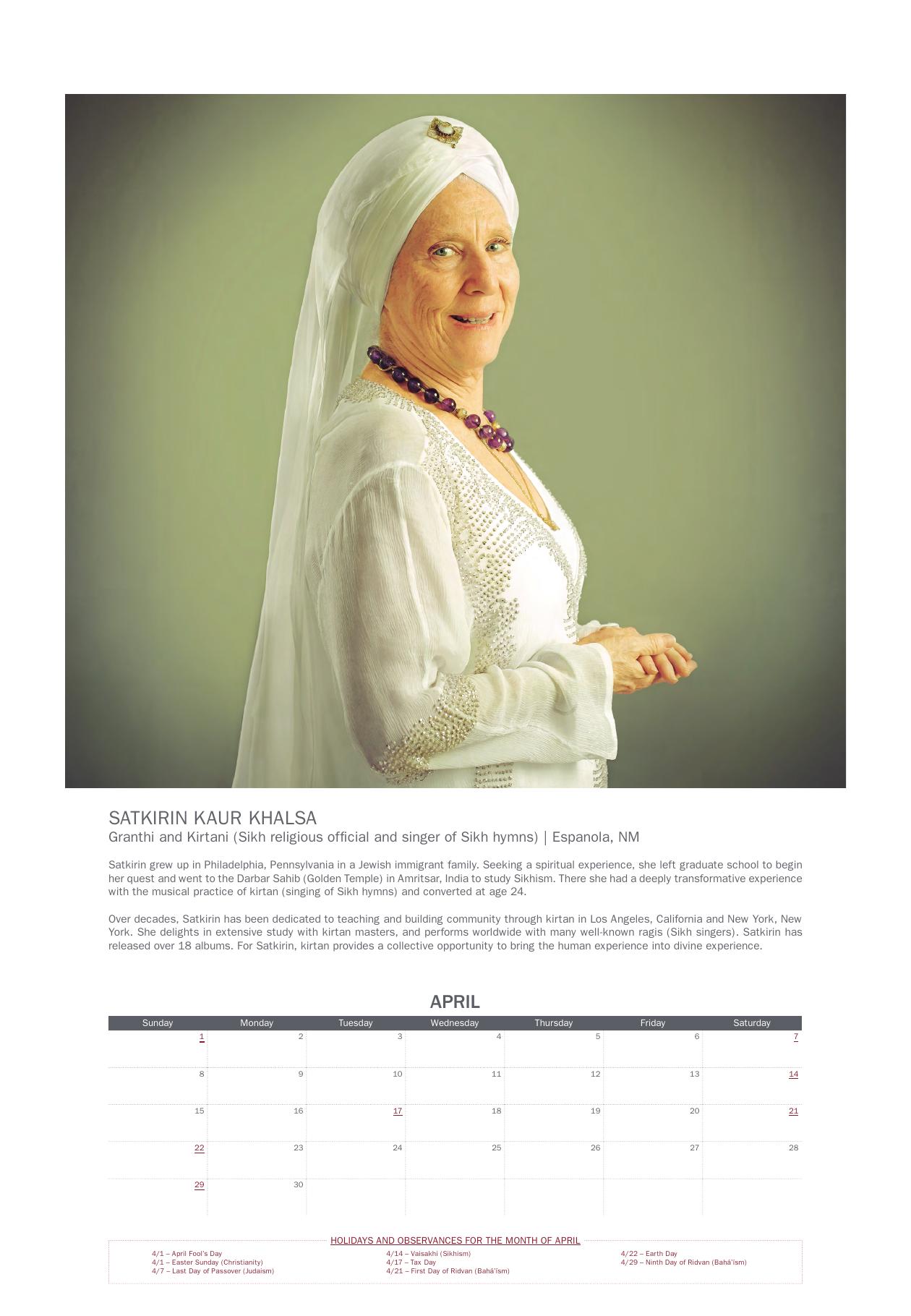 April: SATKIRIN KAUR KHALSA