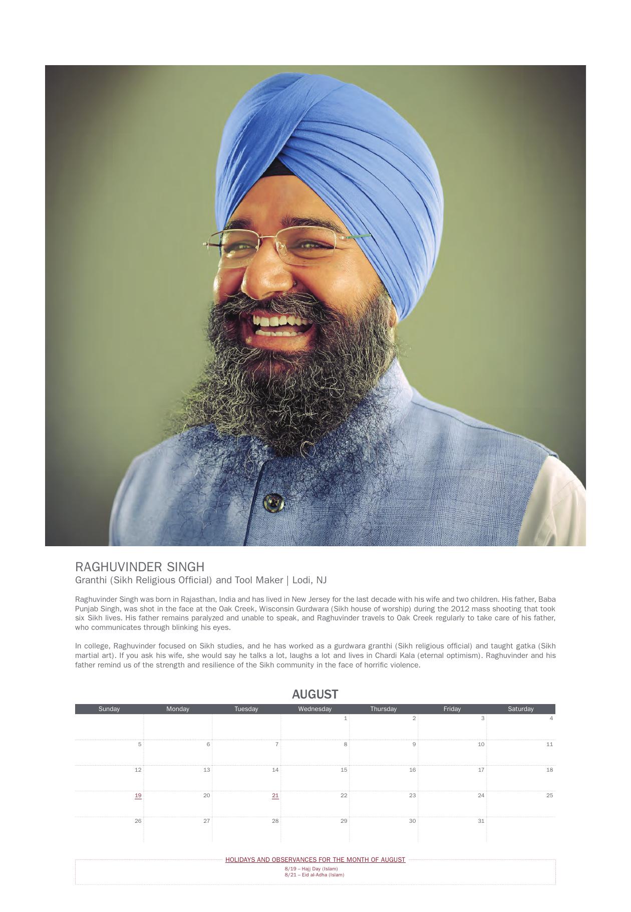 August: RAGHUVINDER SINGH