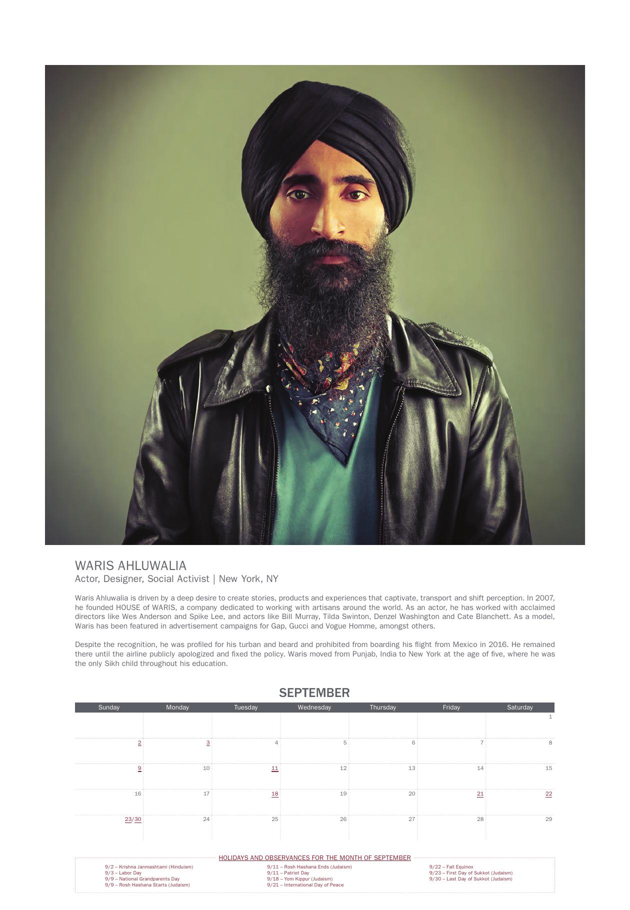 September: WARIS AHLUWALIA