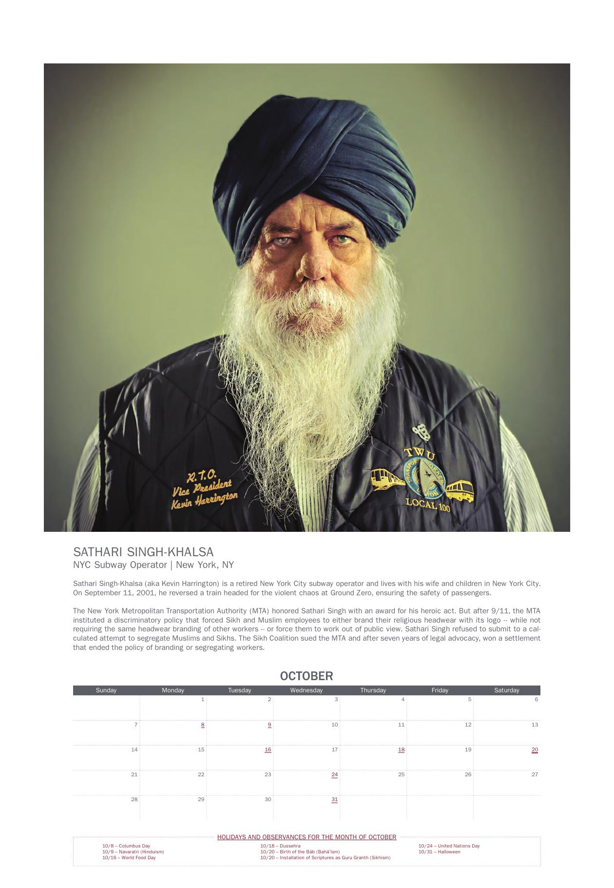 October: SATHARI SINGH-KHALSA