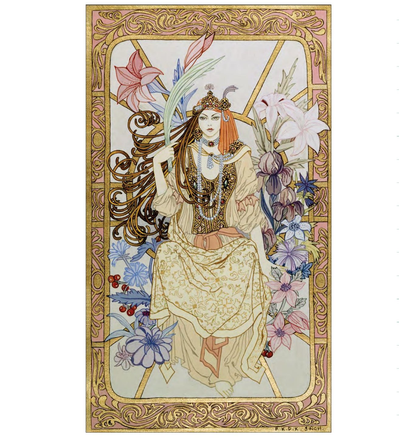 February: Art Nouveau Lady in Pink