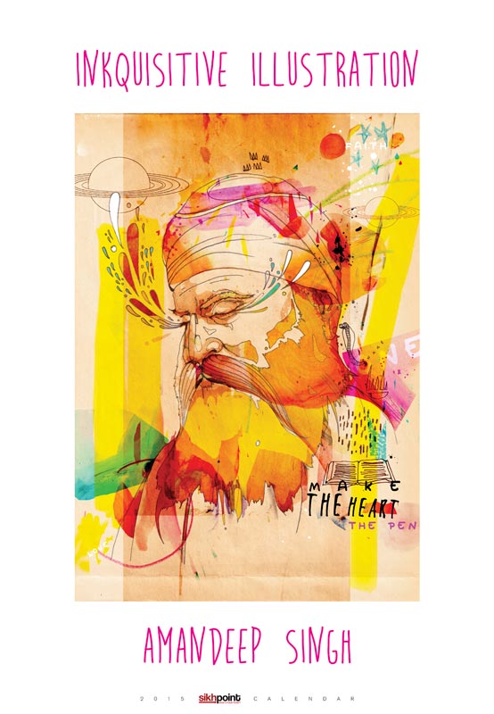 2015 Sikhpoint Calendar: Inkquisitive Illustration, Amandeep Singh
