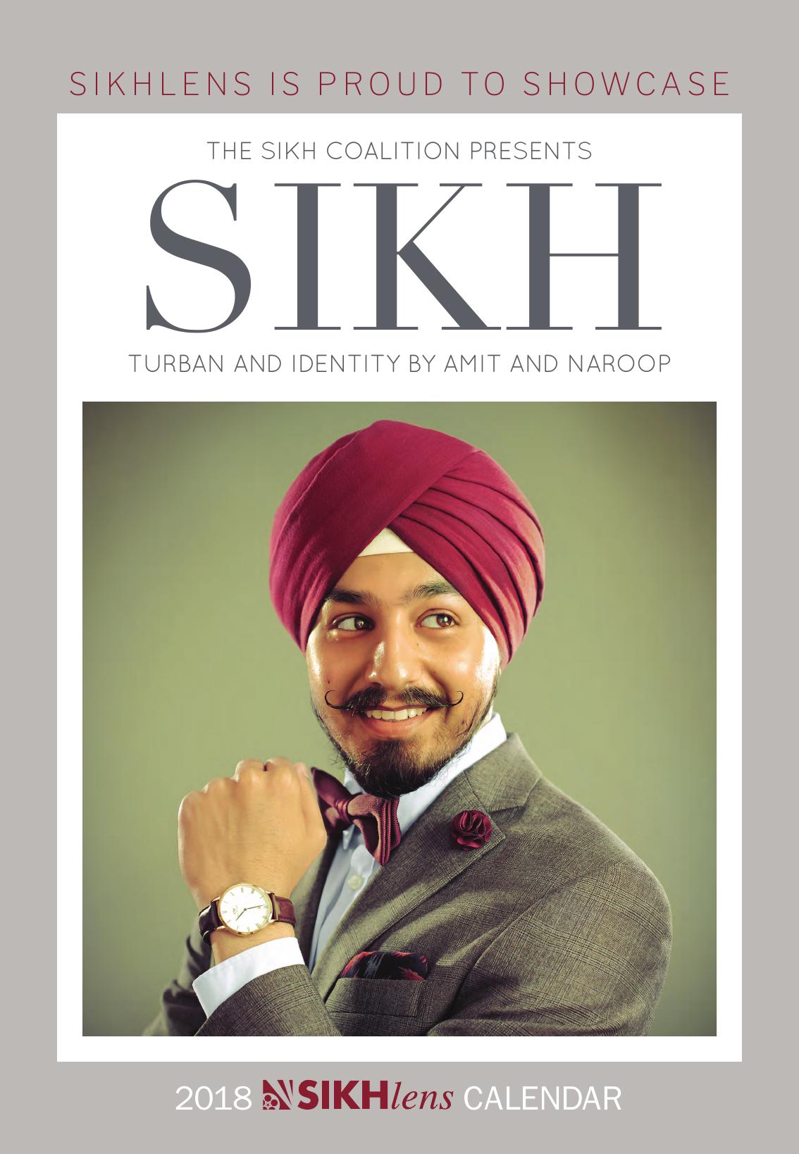 2018 Sikhlens Calendar: Sikh Turban and Identity, Amit Amin and Naroop Jhooti