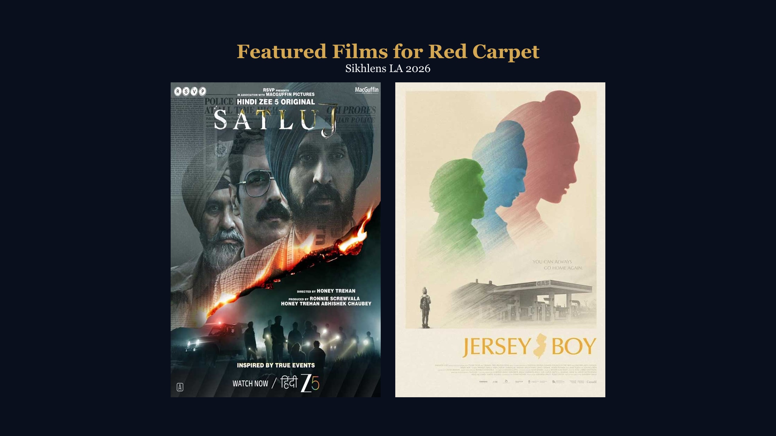 Featured Films for Red Carpet, Sikhlens LA 2026